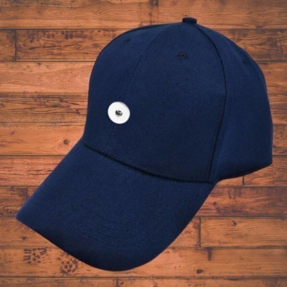 Blue Snap Button Baseball Hat